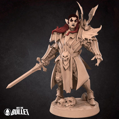 Vampire Necromancer | Vampires Pt. 2 | Bite The Bullet | 35mm Scale | Resin Printed Tabletop RPG Miniature Figures | DND | 5E