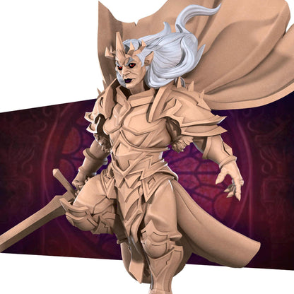 Vampire Paladin | Vampires Pt. 2 | Bite The Bullet | 35mm Scale | Resin Printed Tabletop RPG Miniature Figures | DND | 5E