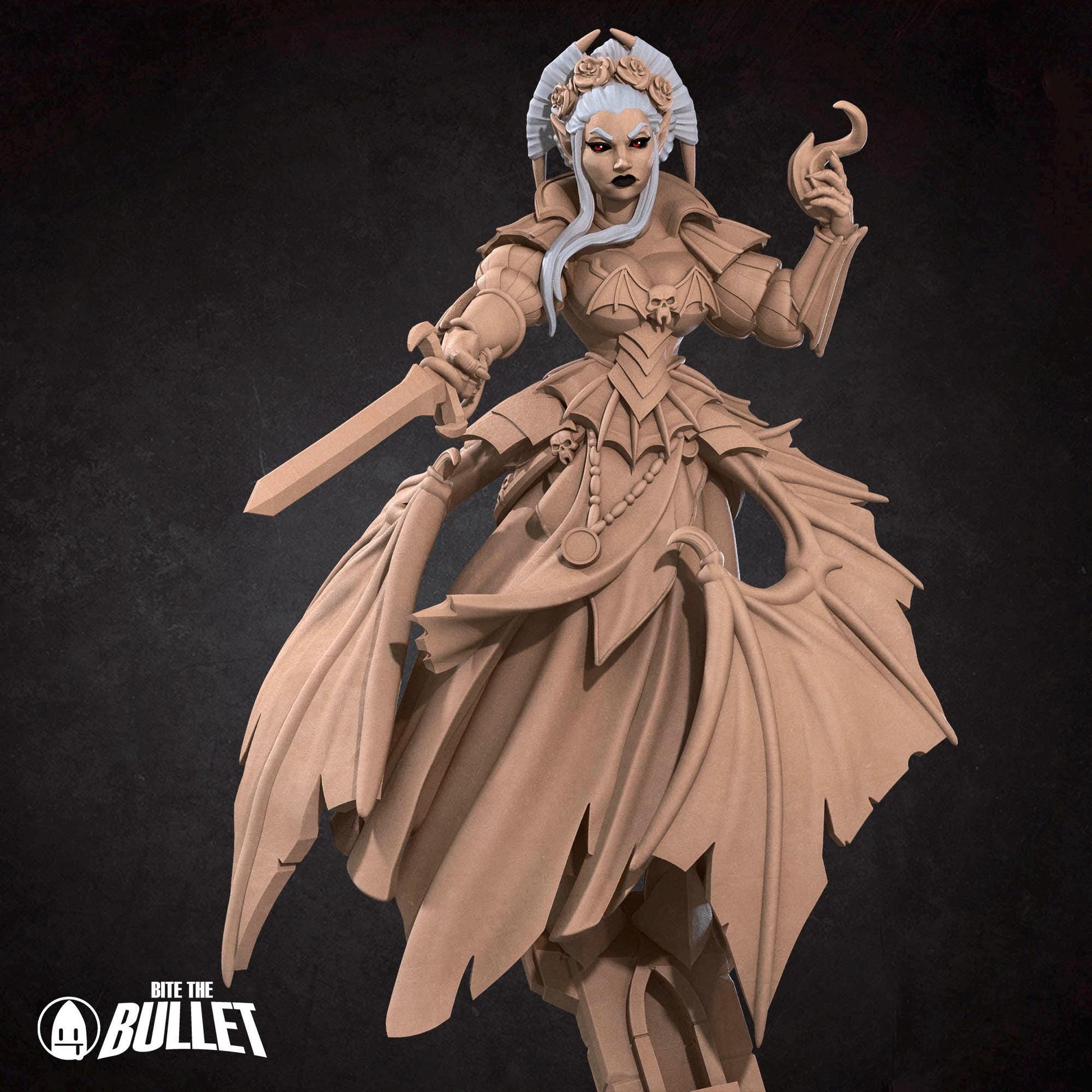 Vampire Witch | Vampires Pt. 2 | Bite The Bullet | 35mm Scale | Resin Printed Tabletop RPG Miniature Figures | DND | 5E