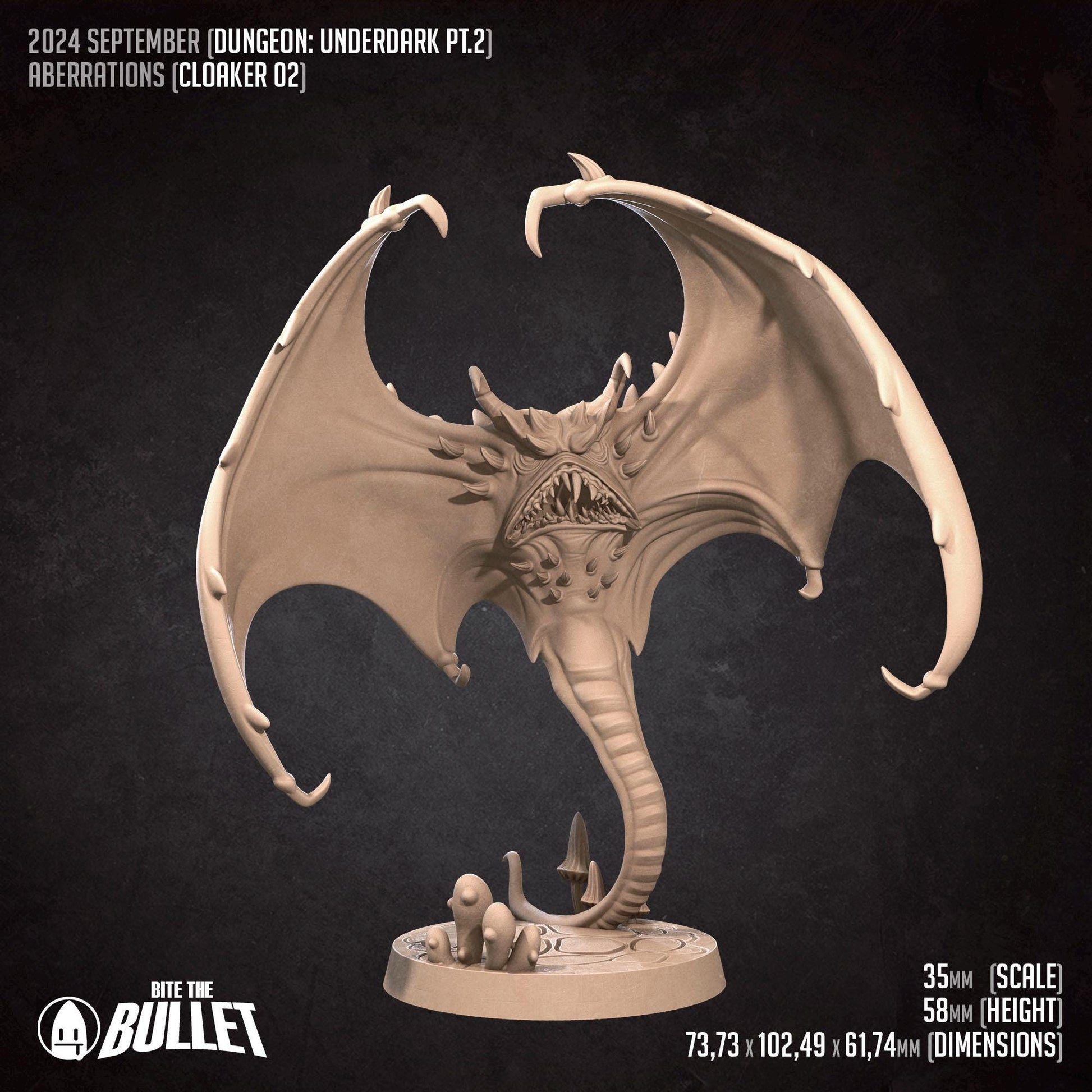 Cloakers | Dungeon Underdark | Bite The Bullet | 35mm Scale | Resin Printed Tabletop RPG Miniature Figures | DND | 5E