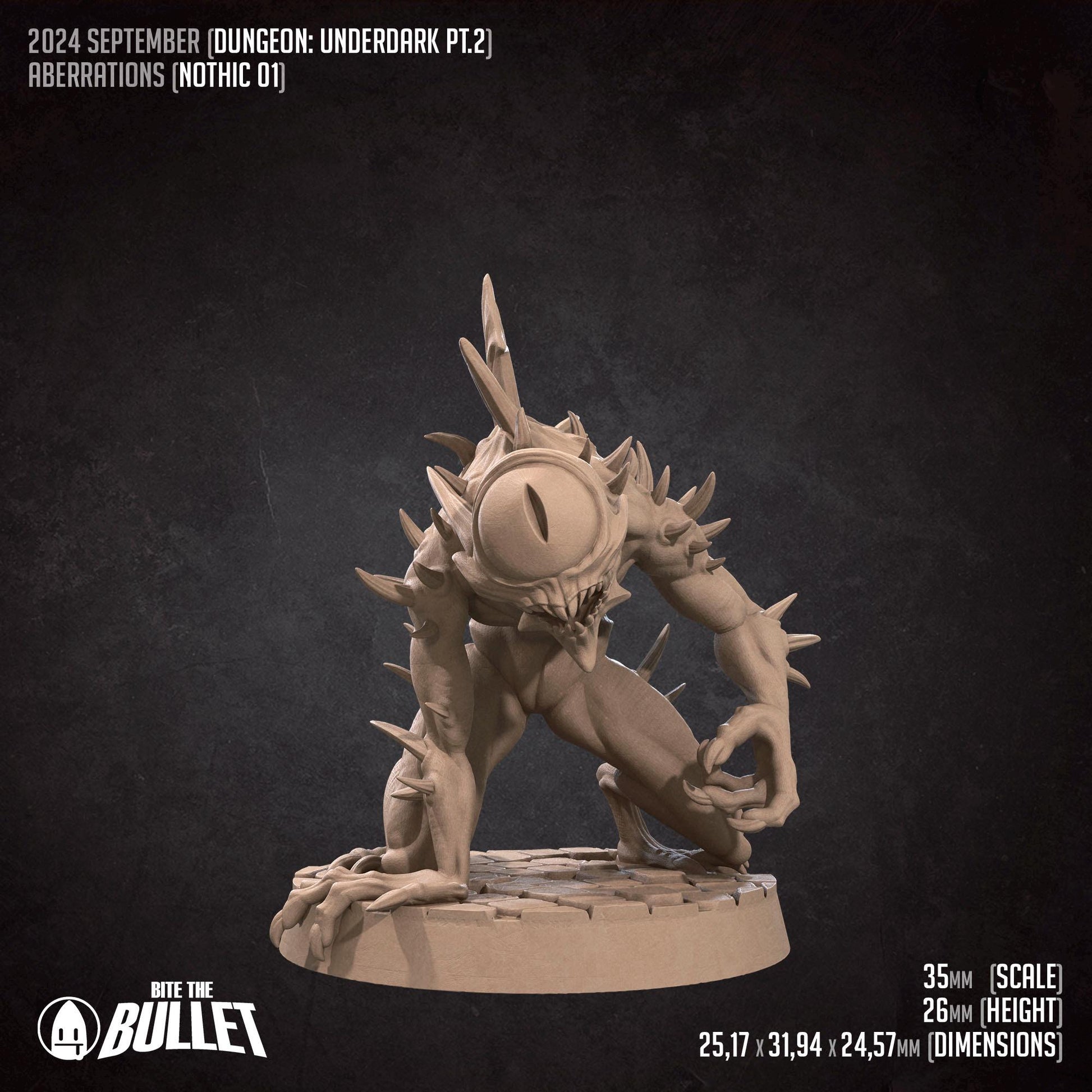 Nothic Set | Dungeon Underdark | Bite The Bullet | 35mm Scale | Resin Printed Tabletop RPG Miniature Figures | DND | 5E
