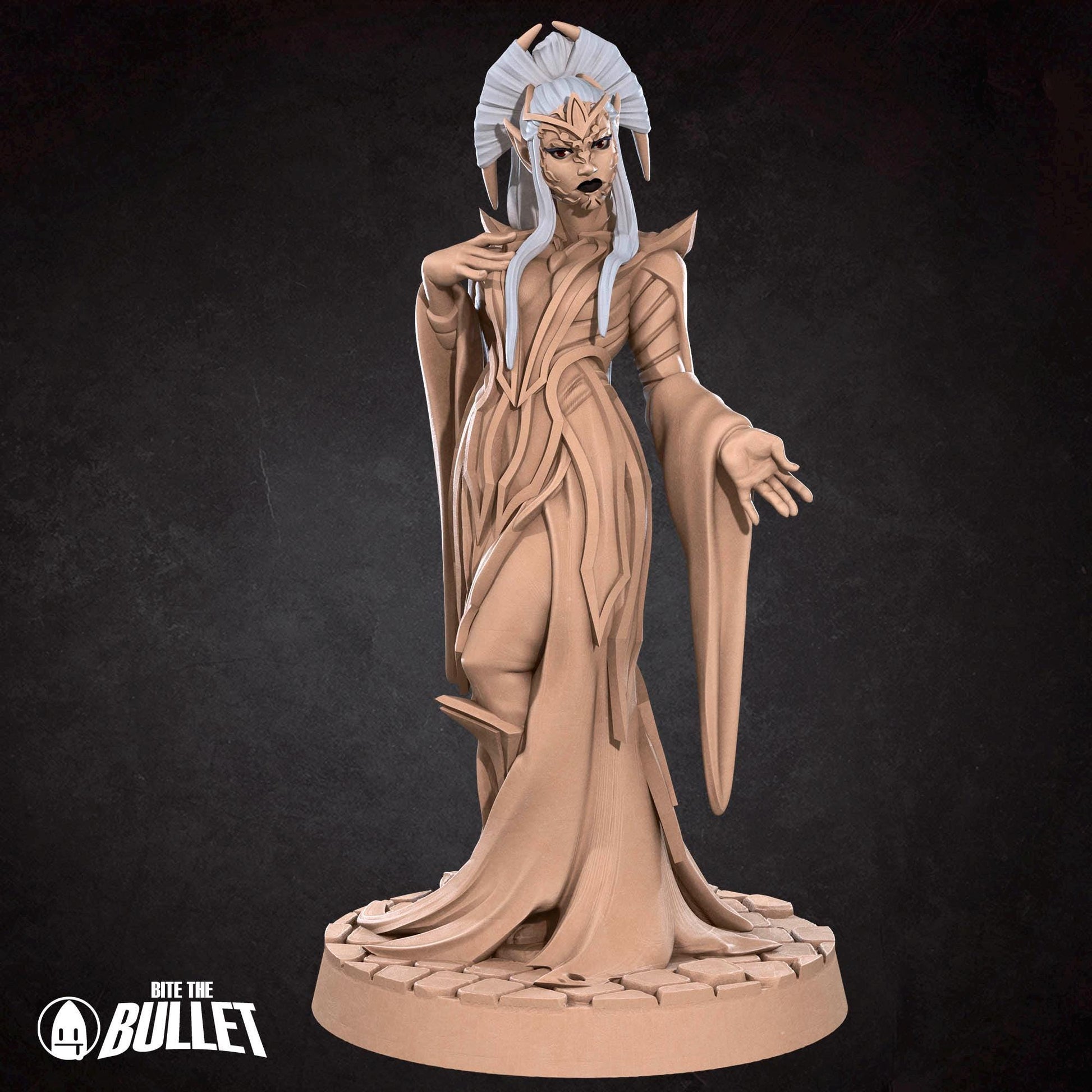 Drow Matron | Dungeon Underdark | Bite The Bullet | 35mm Scale | Resin Printed Tabletop RPG Miniature Figures | DND | 5E