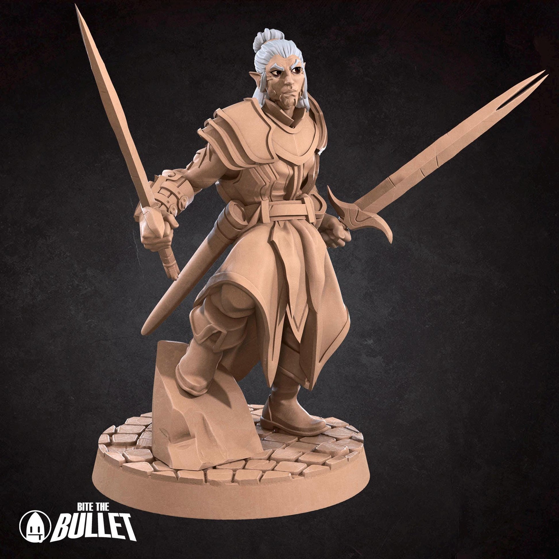 Drow Weapon Master | Dungeon Underdark | Bite The Bullet | 35mm Scale | Resin Printed Tabletop RPG Miniature Figures | DND | 5E