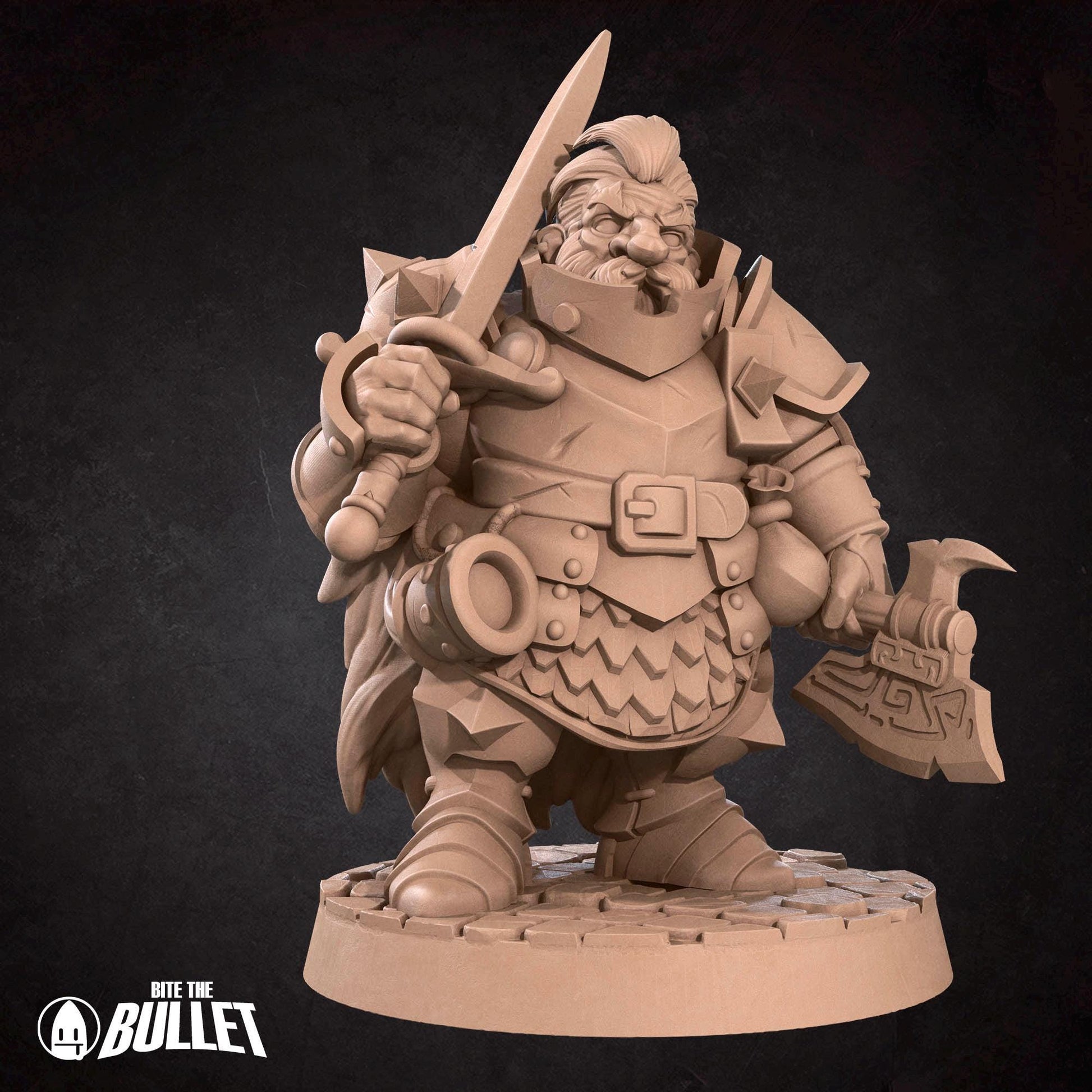 Duergar Fighter | Dungeon Underdark | Bite The Bullet | 35mm Scale | Resin Printed Tabletop RPG Miniature Figures | DND | 5E
