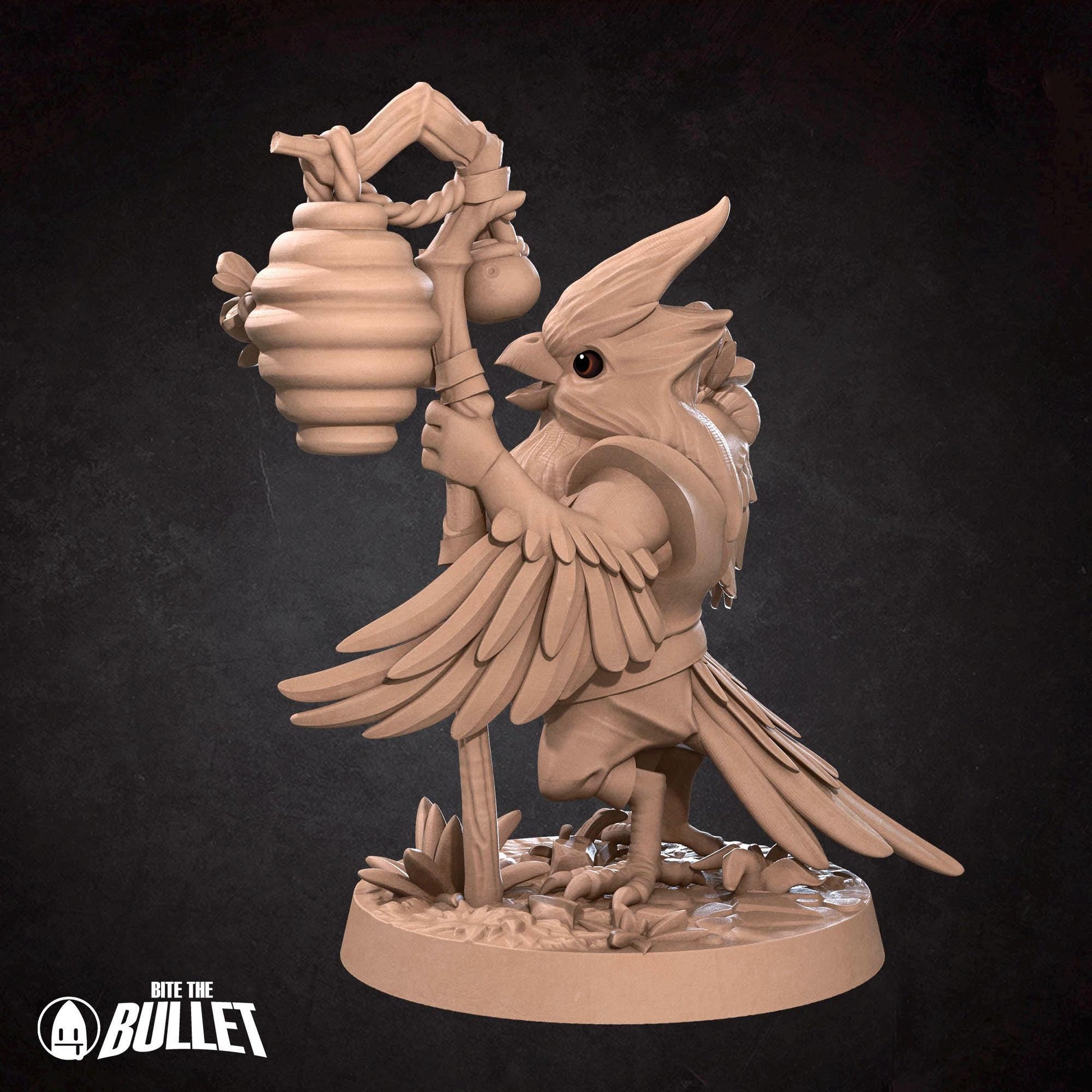 Birdfolk Forestkeeper | Grove Haven | Bite The Bullet | 35mm Scale | Resin Printed Tabletop RPG Miniature Figures | DND | 5E