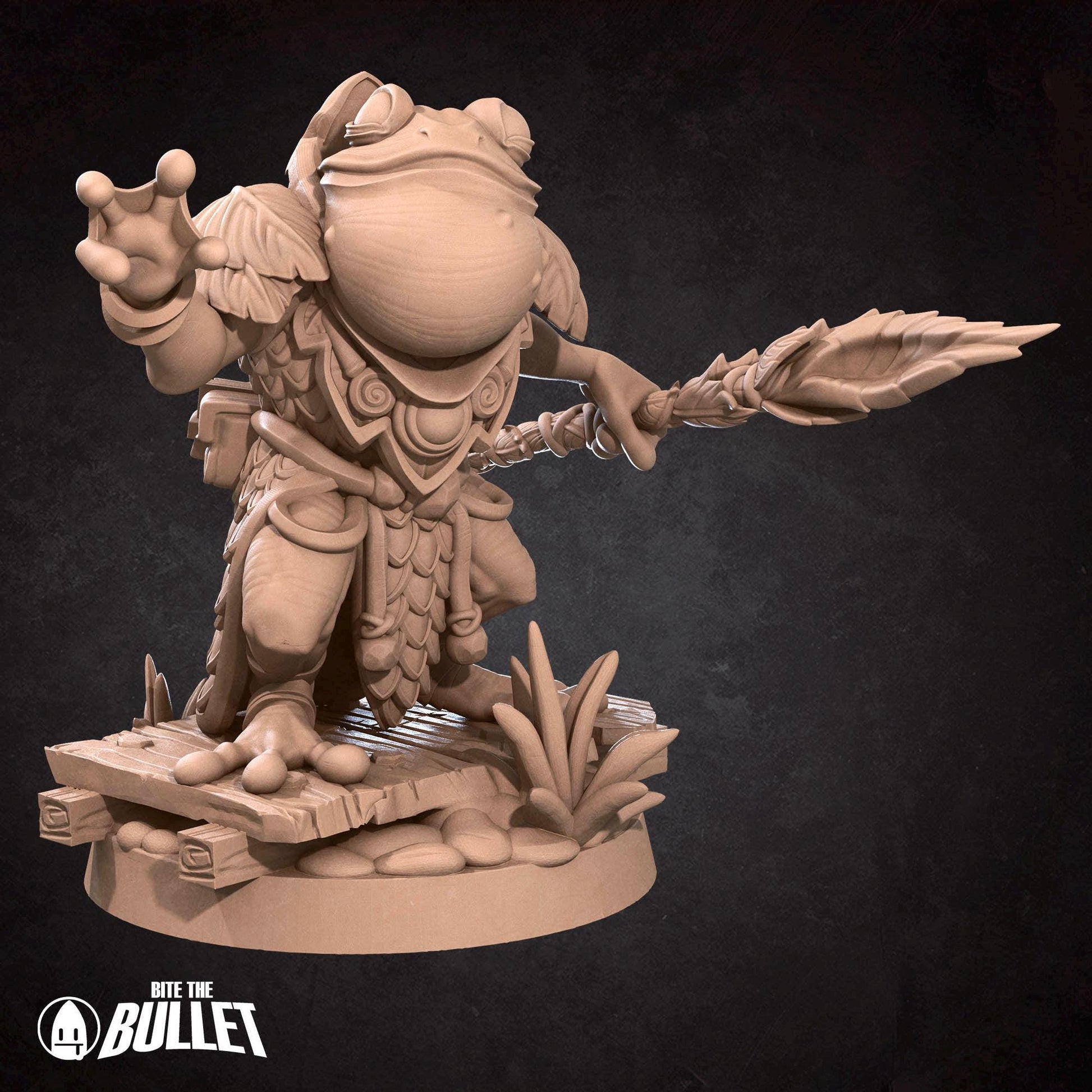 Frogfolk Monk | Grove Haven | Bite The Bullet | 35mm Scale | Resin Printed Tabletop RPG Miniature Figures | DND | 5E