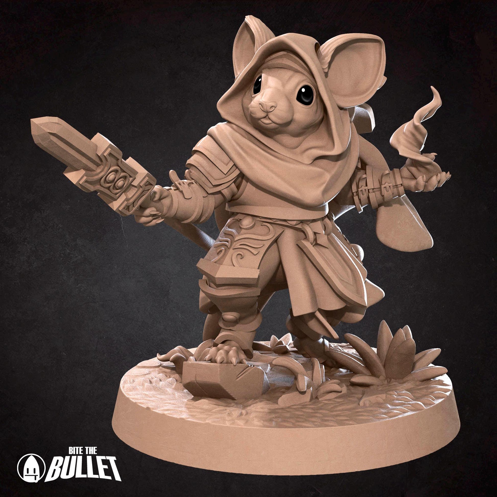 Mousefolk Cleric | Grove Haven | Bite The Bullet | 35mm Scale | Resin Printed Tabletop RPG Miniature Figures | DND | 5E
