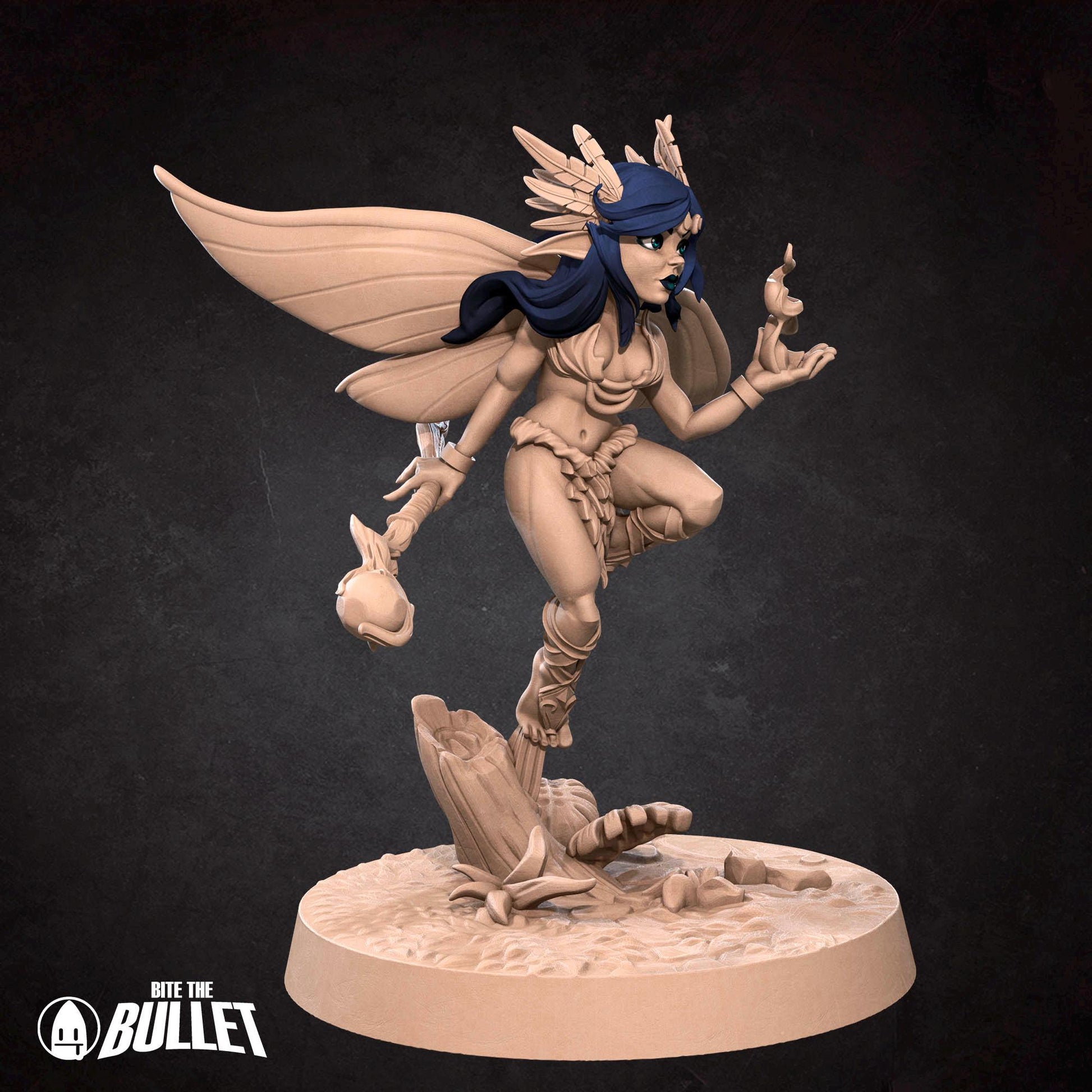 Pixie Druid | Pixies | Bite The Bullet | 35mm Scale | Resin Printed Tabletop RPG Miniature Figures | DND | 5E
