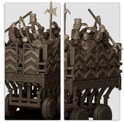 Sunland Armored Wagon | Sunland | Highland Miniatures | 32mm Scale Resin Tabletop RPG Figures for Roleplaying and Wargaming