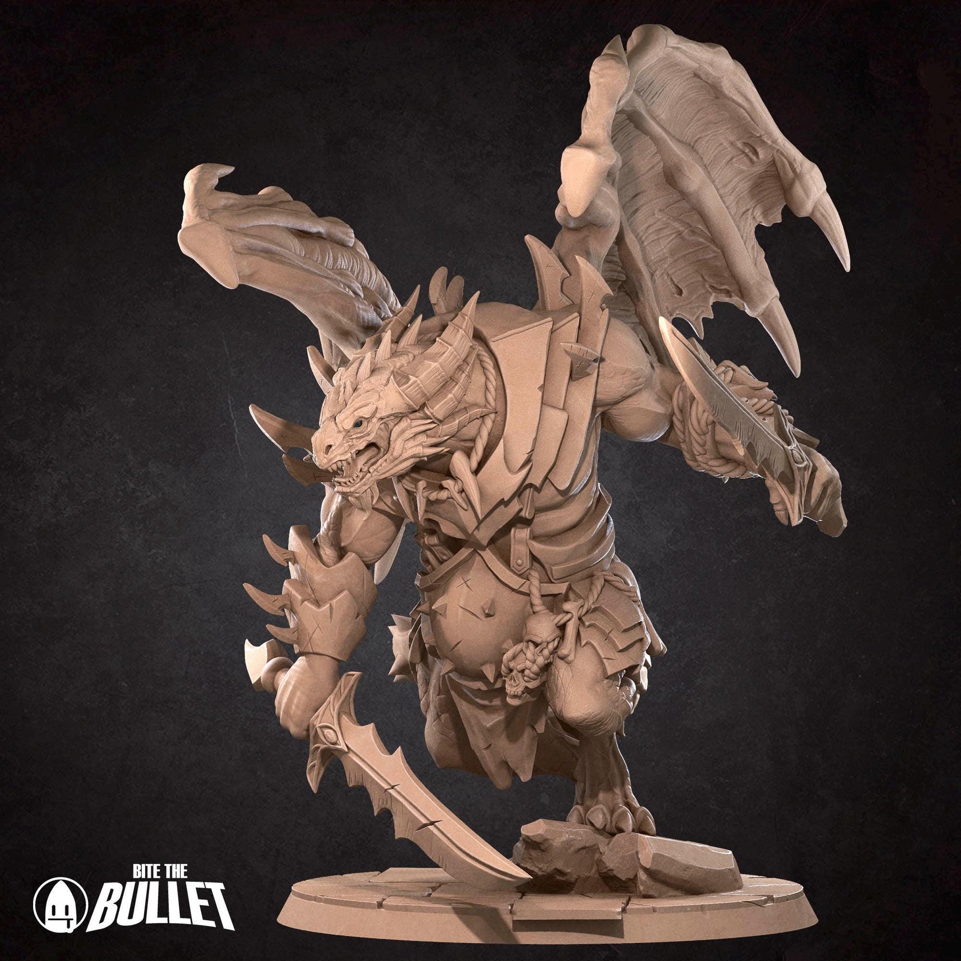 Draconian Dreadnought | Iconic Monsters | Bite The Bullet | 35mm Scale | Resin Printed Tabletop RPG Miniature Figures | DND | 5E