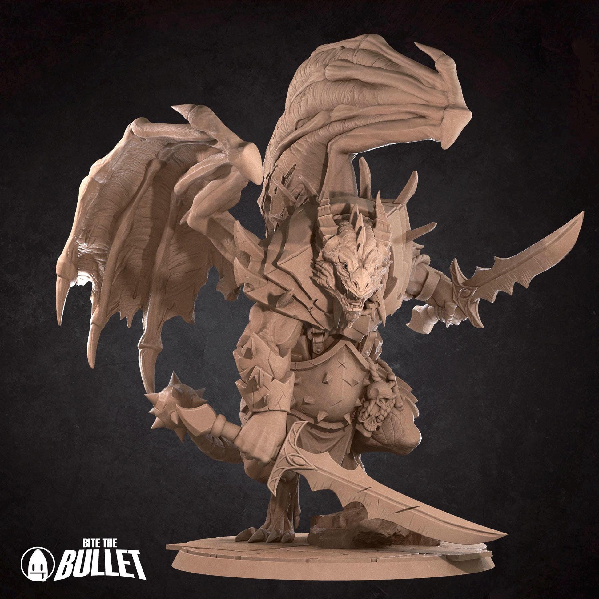 Draconian Dreadnought | Iconic Monsters | Bite The Bullet | 35mm Scale | Resin Printed Tabletop RPG Miniature Figures | DND | 5E