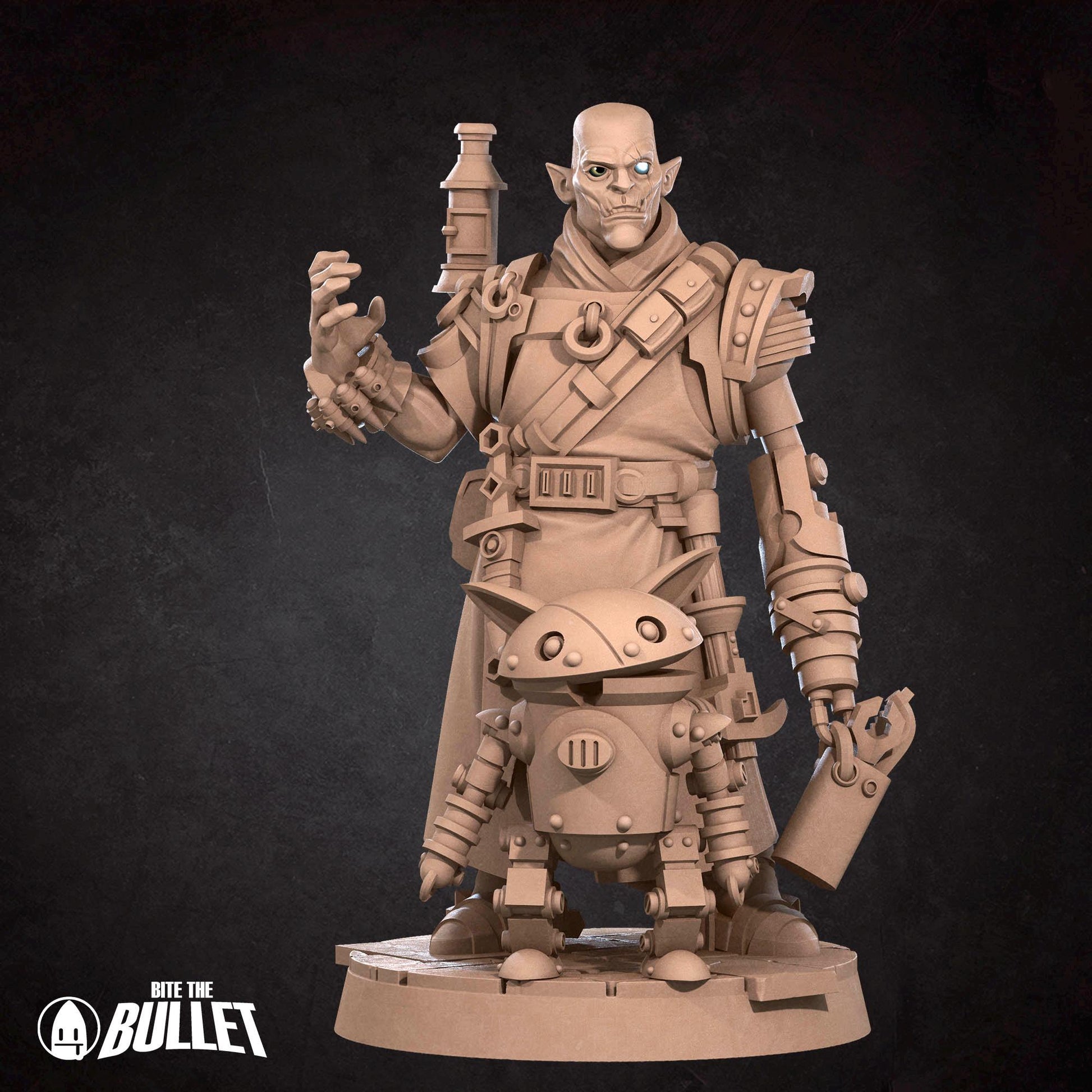 Half-Orc Inventor | Iconic Heroes | Bite The Bullet | 35mm Scale | Resin Printed Tabletop RPG Miniature Figures | DND | 5E