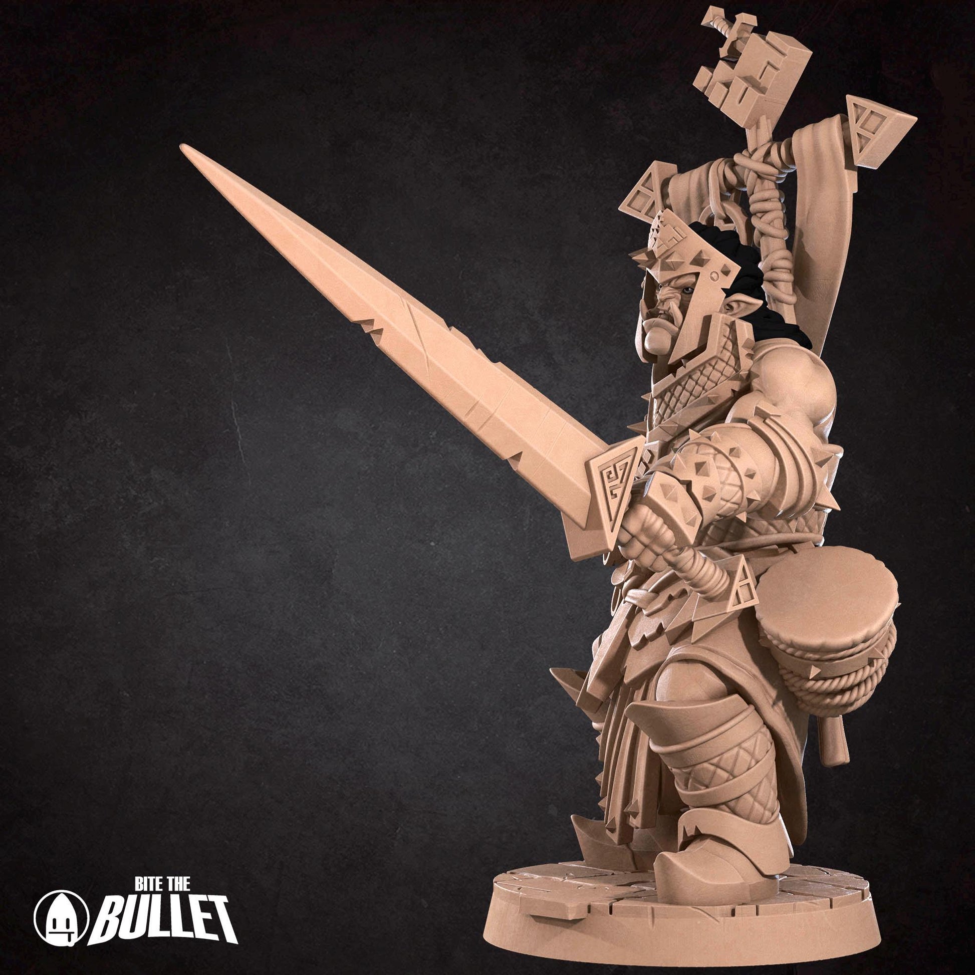 Half-Orc War Priest | Iconic Heroes | Bite The Bullet | 35mm Scale | Resin Printed Tabletop RPG Miniature Figures | DND | 5E