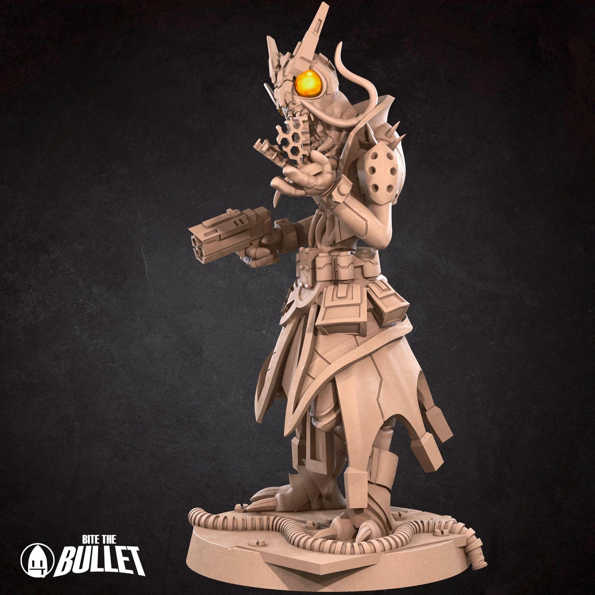 Space Locust Technomancer | Bullet Galaxy | Bite The Bullet | 35mm Scale | Resin Printed Tabletop RPG Miniature Figures | DND | 5E