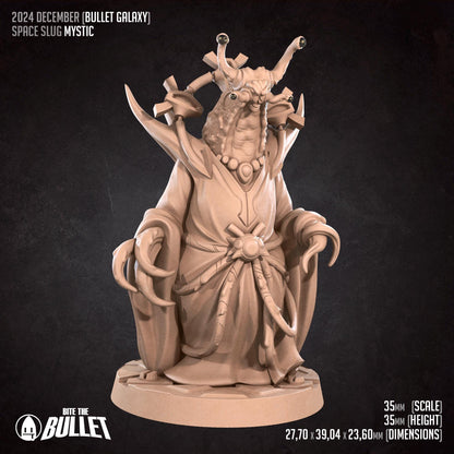 Space Slug Mystic | Bullet Galaxy | Bite The Bullet | 35mm Scale | Resin Printed Tabletop RPG Miniature Figures | DND | 5E
