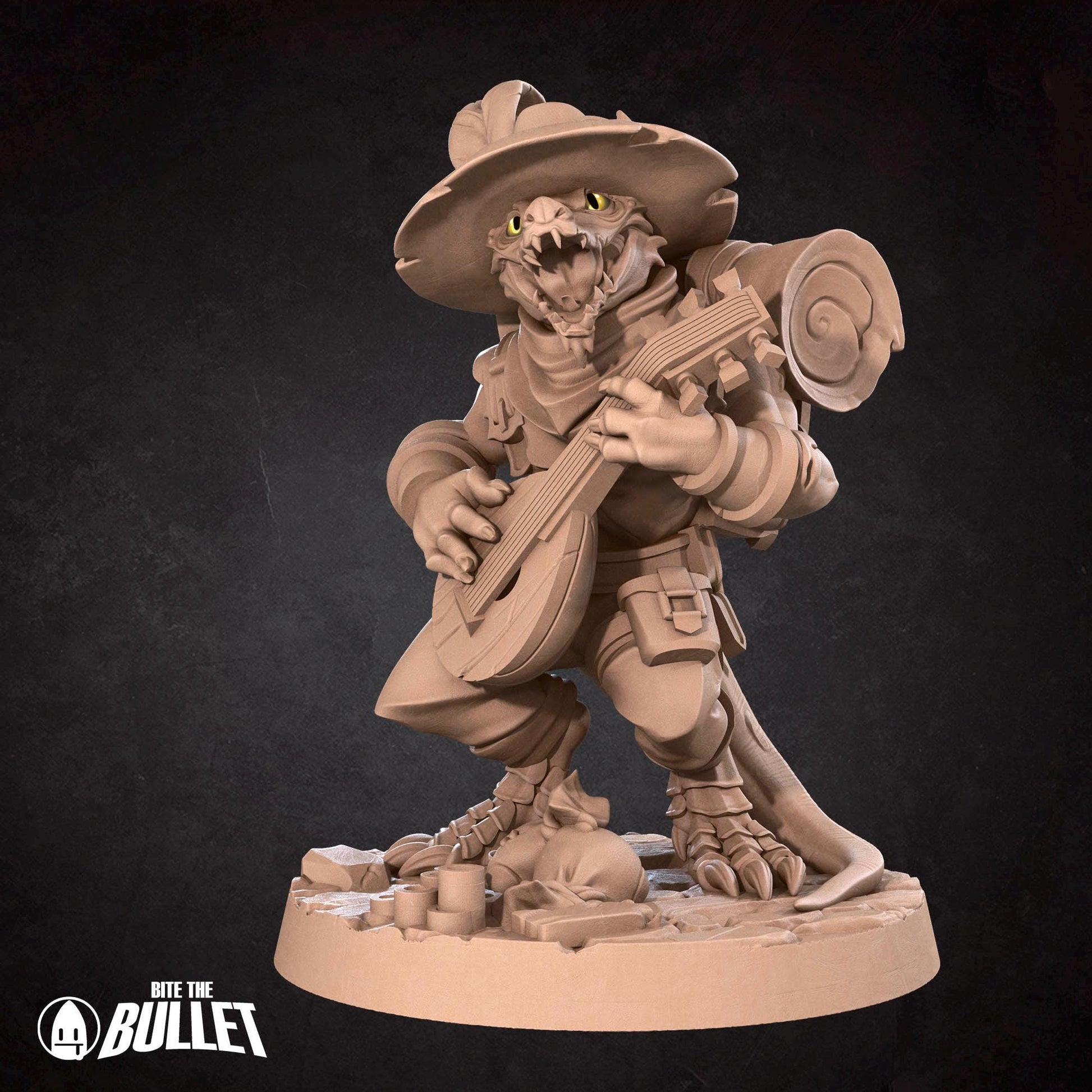 Kobold Bard | Kobolds D&D | Bite The Bullet | 35mm Scale | Resin Printed Tabletop RPG Miniature Figures | DND | 5E