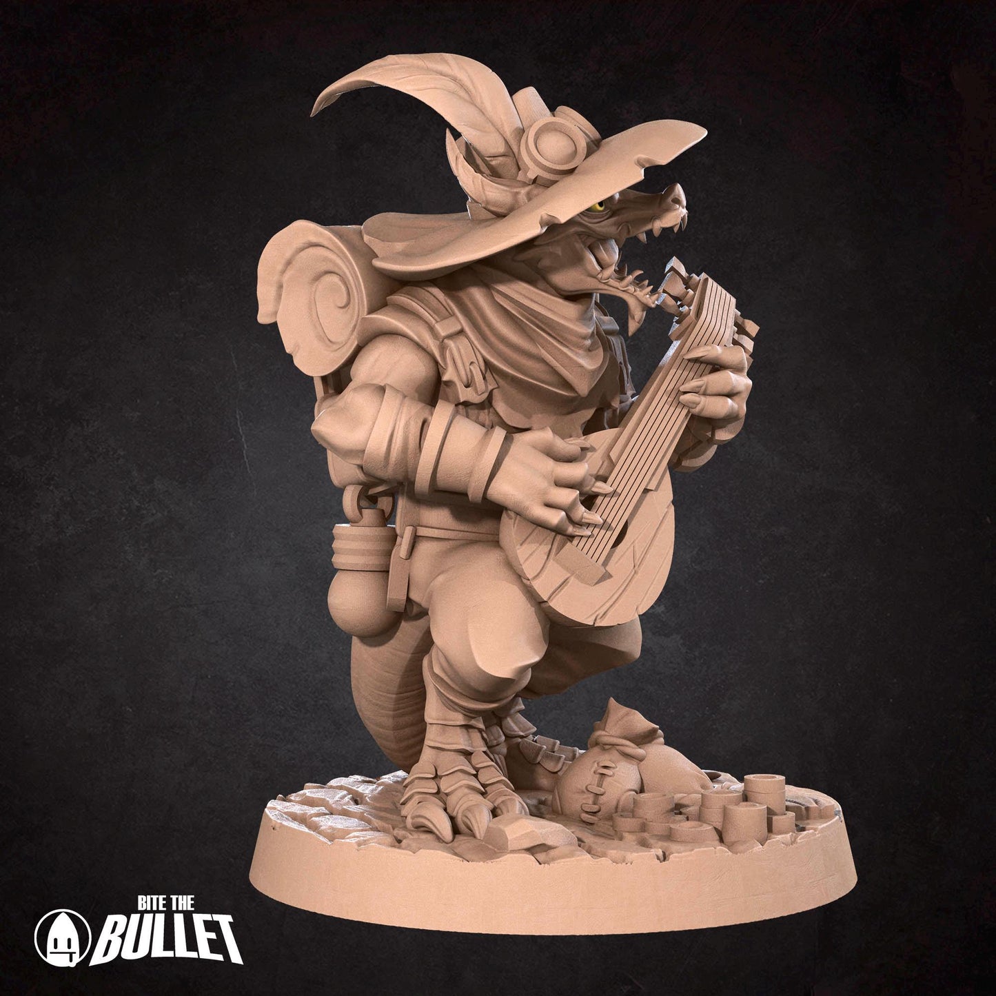 Kobold Bard | Kobolds D&D | Bite The Bullet | 35mm Scale | Resin Printed Tabletop RPG Miniature Figures | DND | 5E