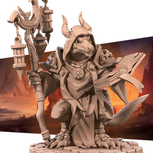 Kobold Cleric | Kobolds D&D | Bite The Bullet | 35mm Scale | Resin Printed Tabletop RPG Miniature Figures | DND | 5E