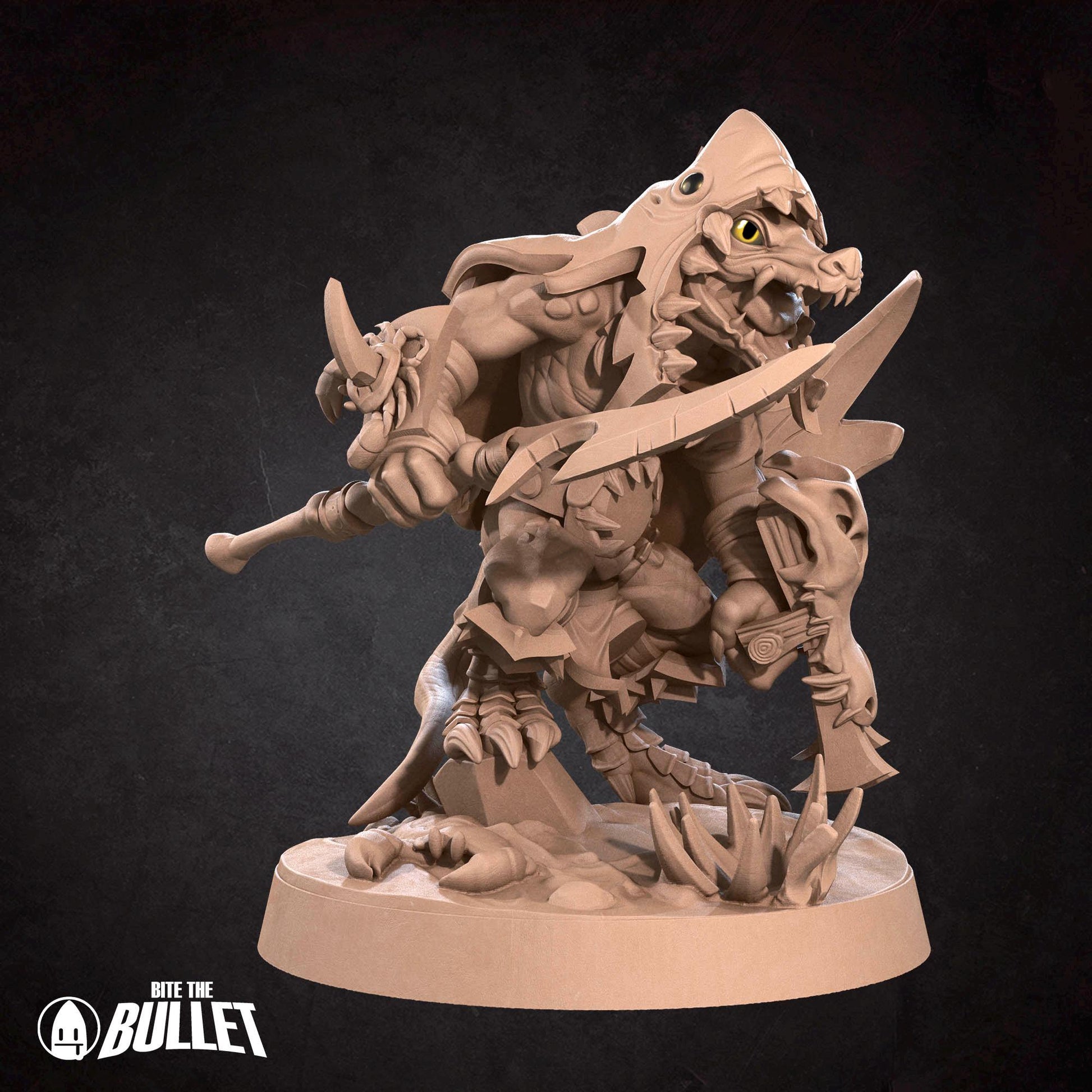 Kobold Fighter | Kobolds D&D | Bite The Bullet | 35mm Scale | Resin Printed Tabletop RPG Miniature Figures | DND | 5E
