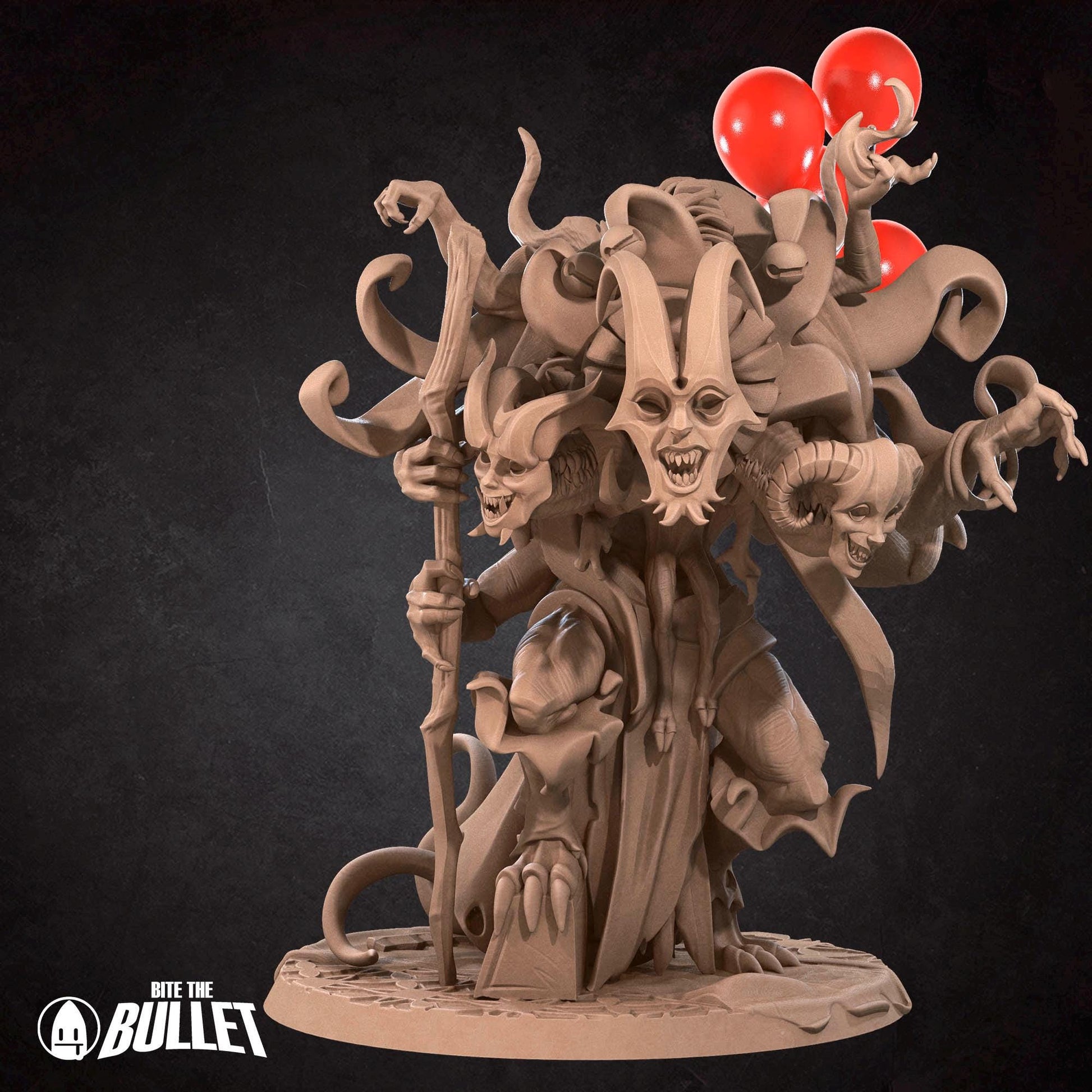 Harlequin Monster | Horror Circus | Bite The Bullet | 35mm Scale | Resin Printed Tabletop RPG Miniature Figures | DND | 5E