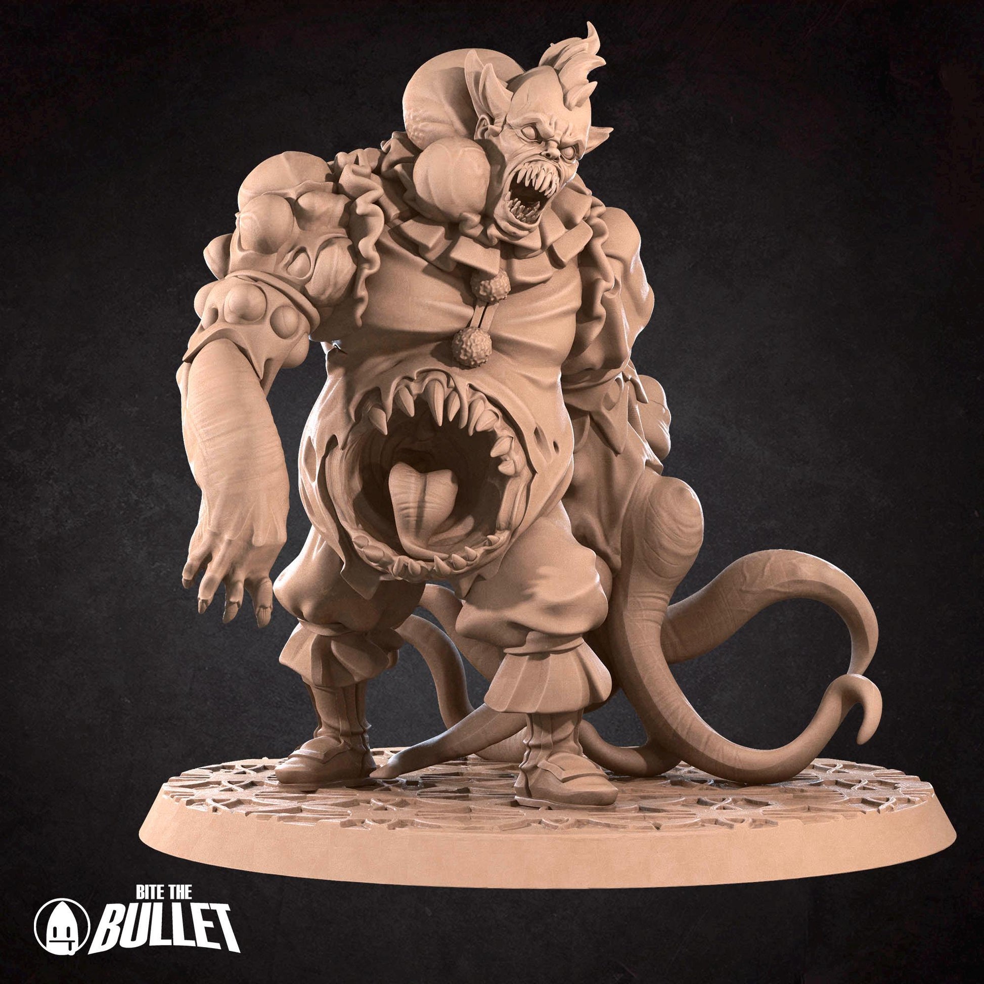 Mutation Clown | Horror Circus | Bite The Bullet | 35mm Scale | Resin Printed Tabletop RPG Miniature Figures | DND | 5E
