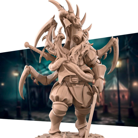 Mutation Jester | Horror Circus | Bite The Bullet | 35mm Scale | Resin Printed Tabletop RPG Miniature Figures | DND | 5E
