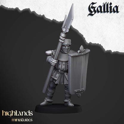 Gallia Men At Arms | Gallia | Highland Miniatures | 32mm Scale Resin Tabletop RPG Figures for Roleplaying and Wargaming
