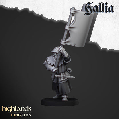 Gallia Men At Arms | Gallia | Highland Miniatures | 32mm Scale Resin Tabletop RPG Figures for Roleplaying and Wargaming