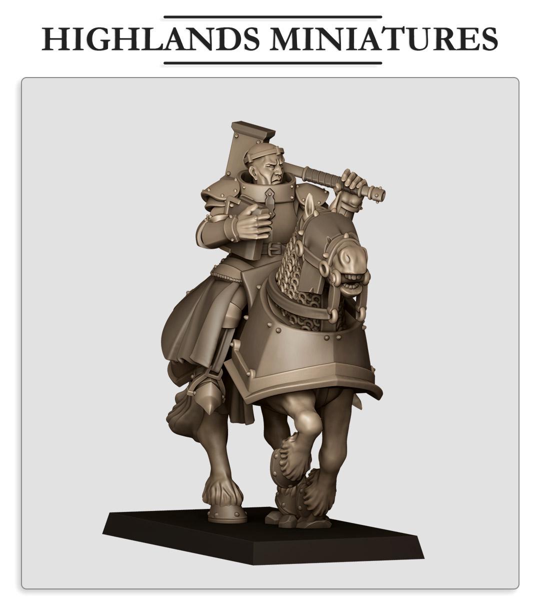 Mounted Sunland Battle Priest | Sunland | Highland Miniatures | 32mm Scale Resin Tabletop RPG Figures for Roleplaying and Wargaming