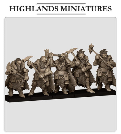 Mergenheim Knights On Foot | Mergenheim | Highland Miniatures | 32mm Scale Resin Tabletop RPG Figures for Roleplaying and Wargaming
