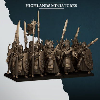 Aegean Sea Guard | Aegean Elves | Highland Miniatures | 32mm Scale Resin Tabletop RPG Figures for Roleplaying and Wargaming
