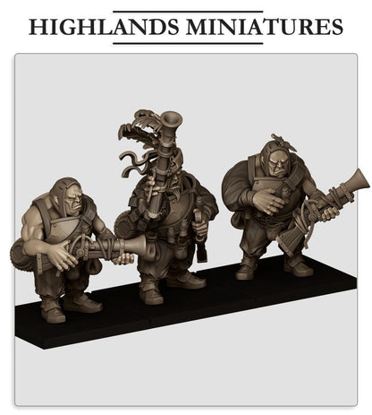 Ogres With Blunderbuss | Sunland | Highland Miniatures | 32mm Scale Resin Tabletop RPG Figures for Roleplaying and Wargaming