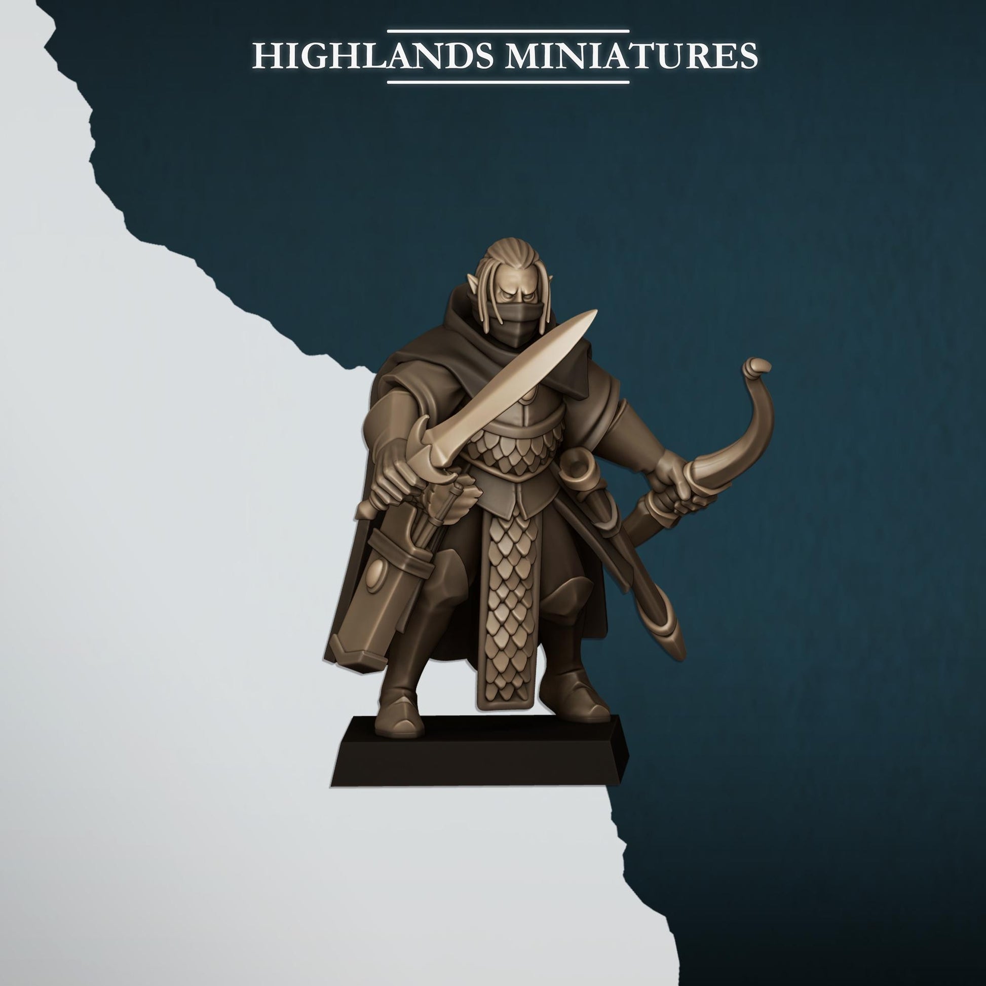 Aegean Shadows | Aegean Elves | Highland Miniatures | 32mm Scale Resin Tabletop RPG Figures for Roleplaying and Wargaming