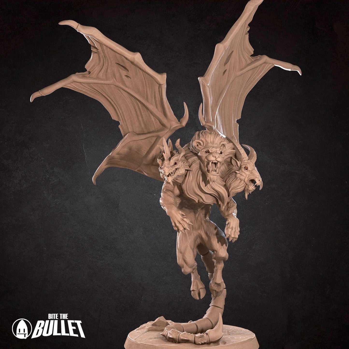 Chimera | Iconic Monsters | Bite The Bullet | 35mm Scale | Resin Printed Tabletop RPG Miniature Figures | DND | 5E
