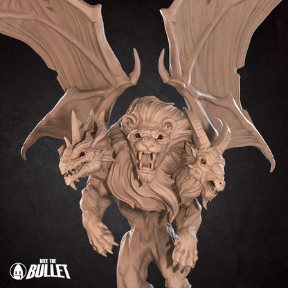 Chimera | Iconic Monsters | Bite The Bullet | 35mm Scale | Resin Printed Tabletop RPG Miniature Figures | DND | 5E