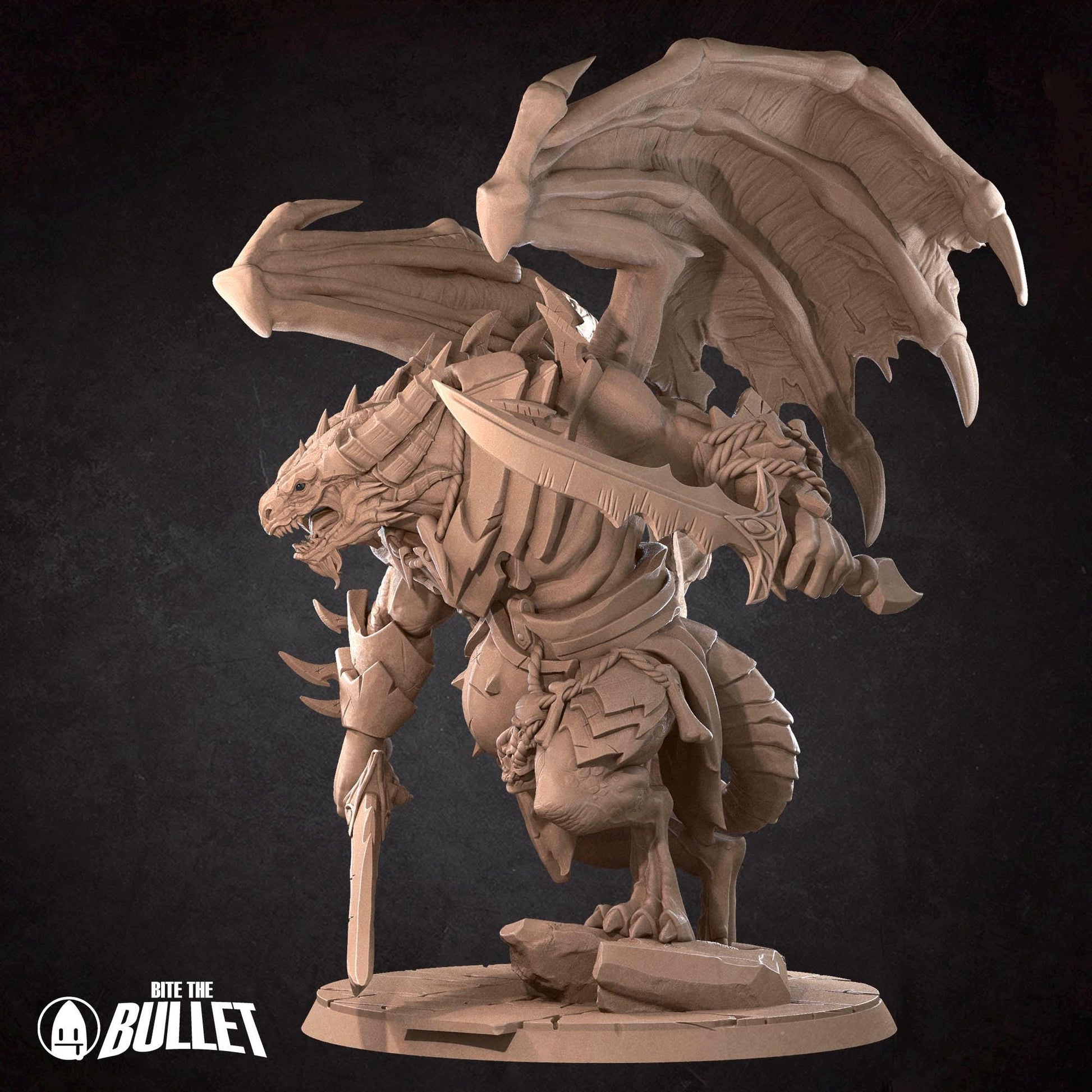Draconian Dreadnought | Iconic Monsters | Bite The Bullet | 35mm Scale | Resin Printed Tabletop RPG Miniature Figures | DND | 5E