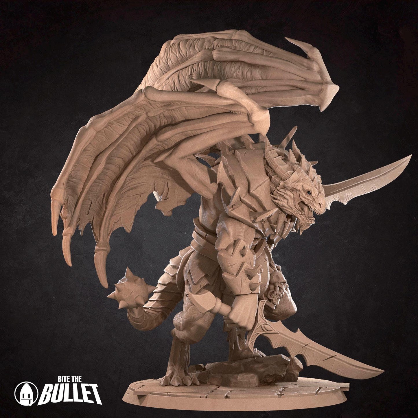 Draconian Dreadnought | Iconic Monsters | Bite The Bullet | 35mm Scale | Resin Printed Tabletop RPG Miniature Figures | DND | 5E