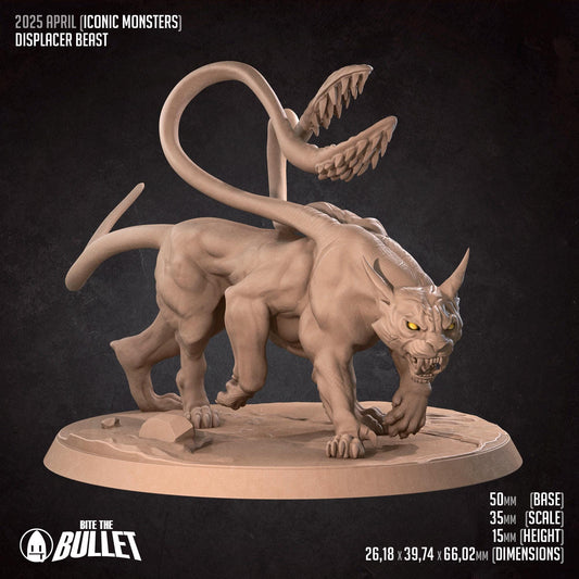 Displacer Beast | Iconic Monsters | Bite The Bullet | 35mm Scale | Resin Printed Tabletop RPG Miniature Figures | DND | 5E