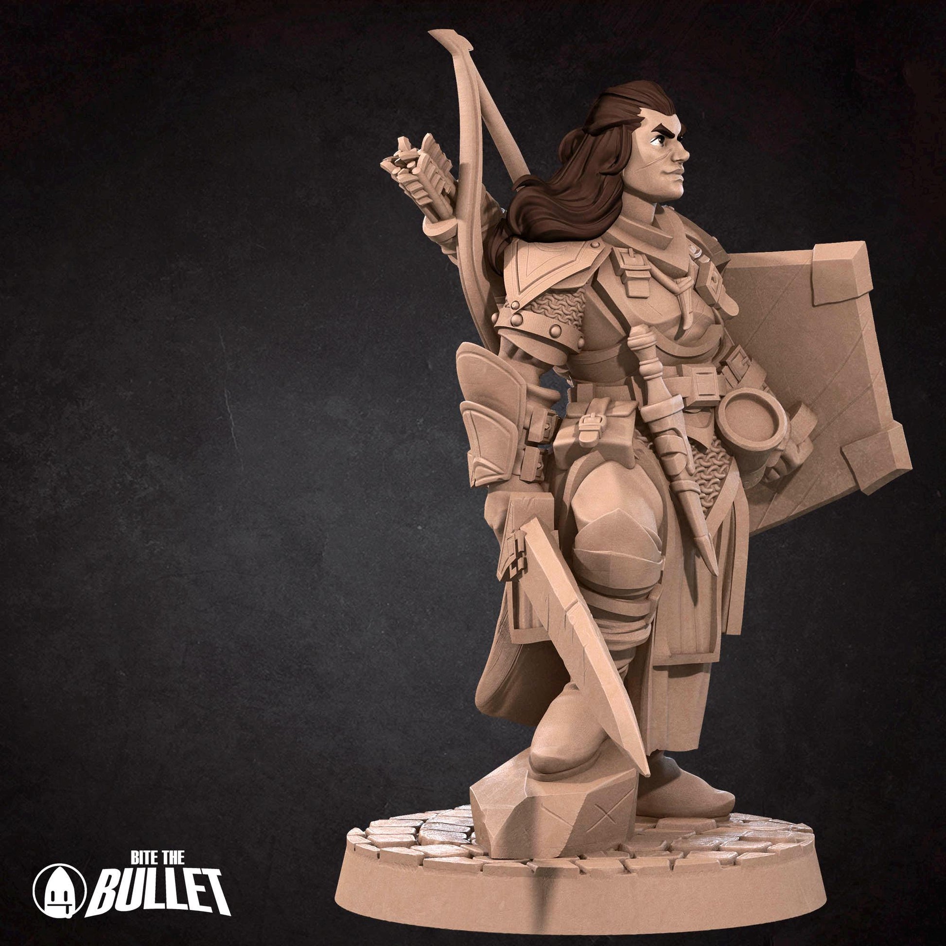 Human Fighter | Iconic Heroes | Bite The Bullet | 35mm Scale | Resin Printed Tabletop RPG Miniature Figures | DND | 5E