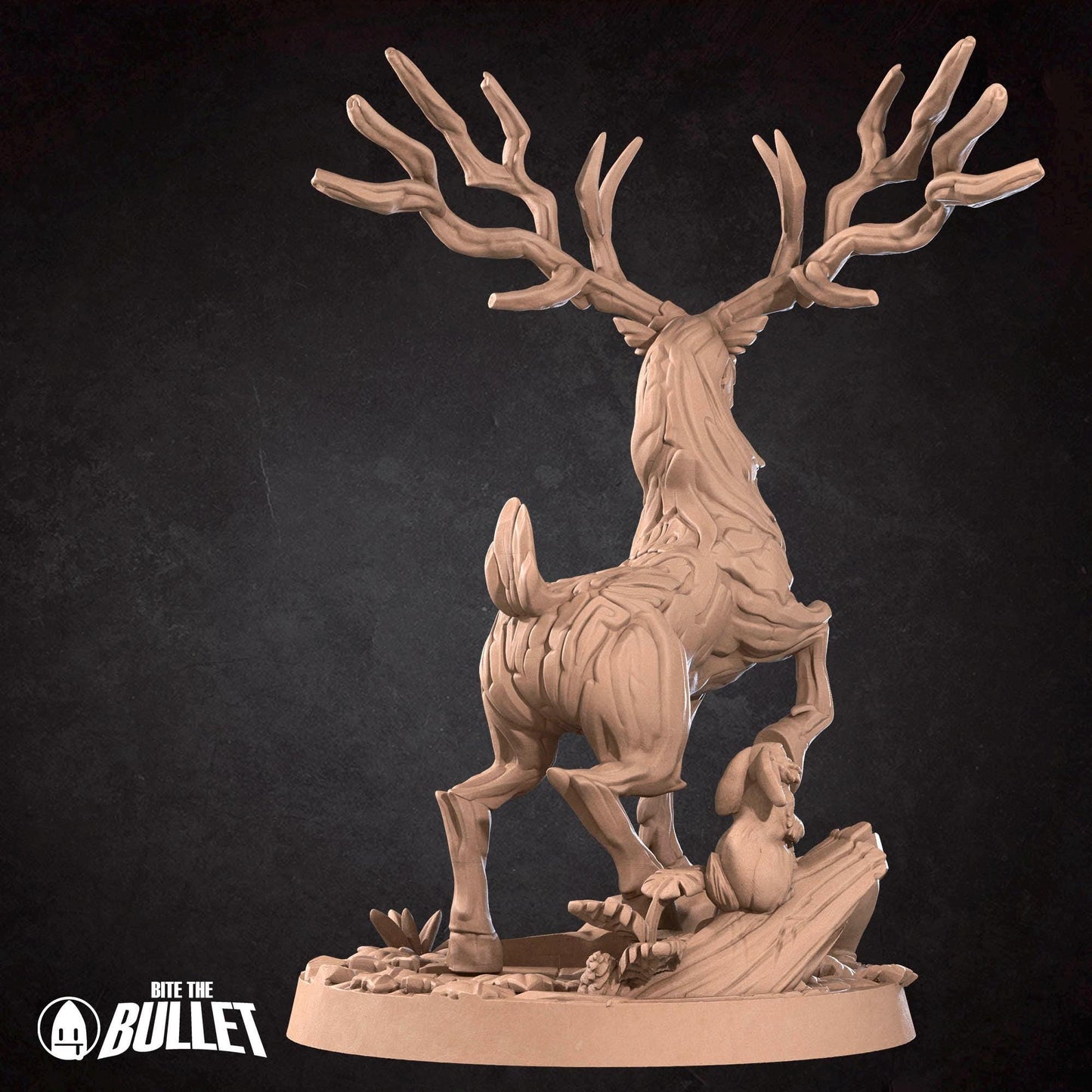 Human Animist With Deer Companion | Iconic Heroes | Bite The Bullet | 35mm Scale | Resin Printed Tabletop RPG Miniature Figures | DND | 5E
