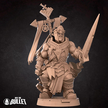 Half-Orc War Priest | Iconic Heroes | Bite The Bullet | 35mm Scale | Resin Printed Tabletop RPG Miniature Figures | DND | 5E