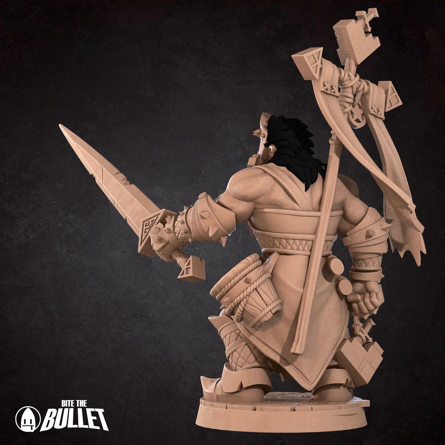 Half-Orc War Priest | Iconic Heroes | Bite The Bullet | 35mm Scale | Resin Printed Tabletop RPG Miniature Figures | DND | 5E
