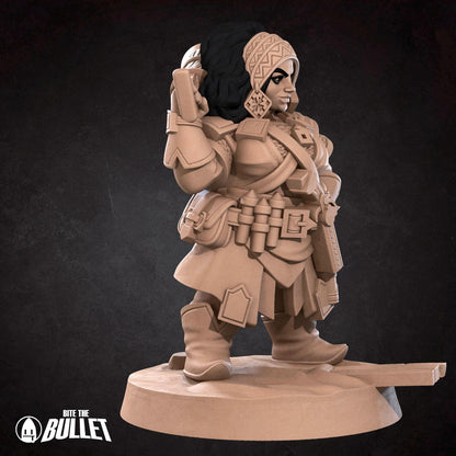 Dwarf Gunslinger | Iconic Heroes | Bite The Bullet | 35mm Scale | Resin Printed Tabletop RPG Miniature Figures | DND | 5E