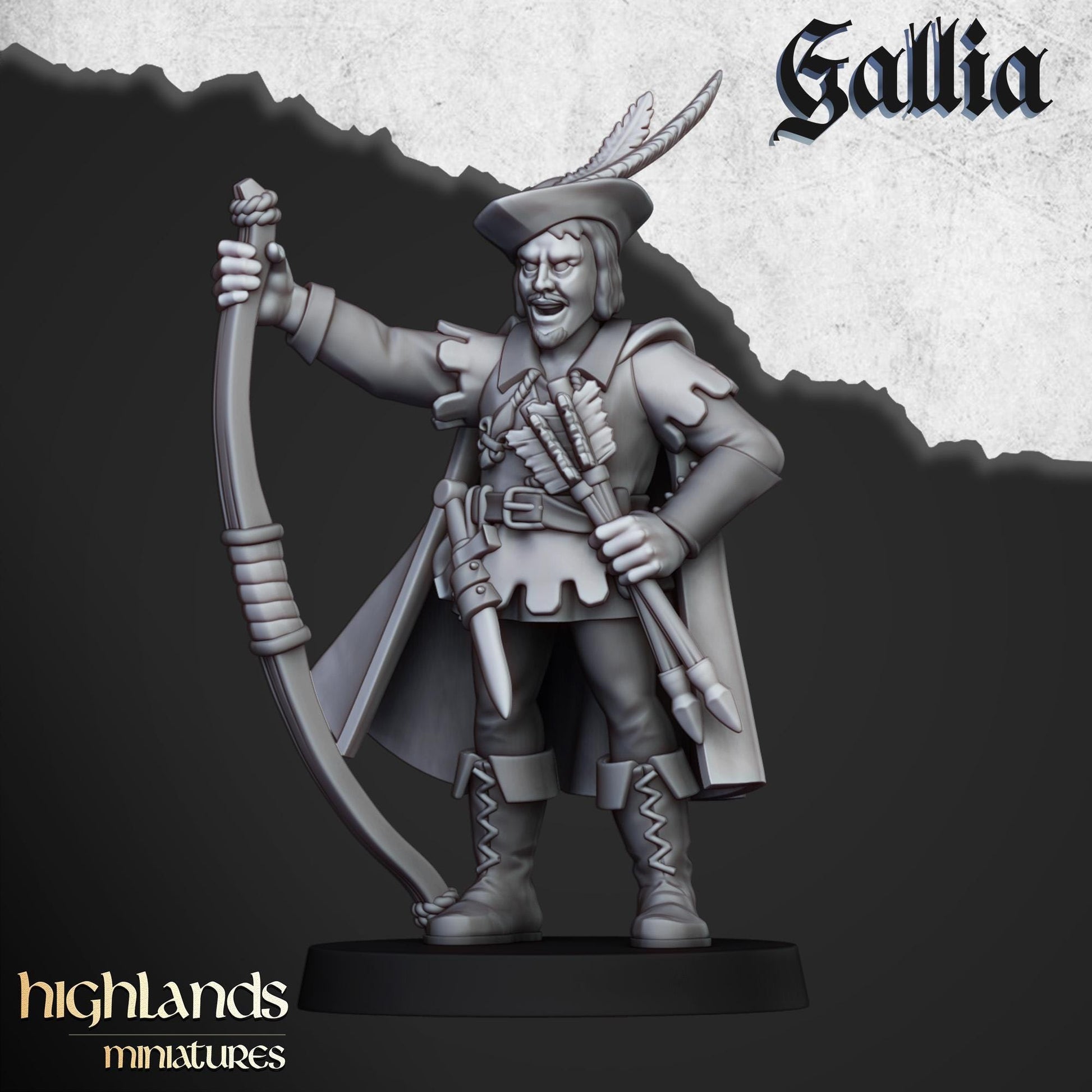 Robin Hood Heroes | Gallia | Highland Miniatures | 32mm Scale Resin Tabletop RPG Figures for Roleplaying and Wargaming