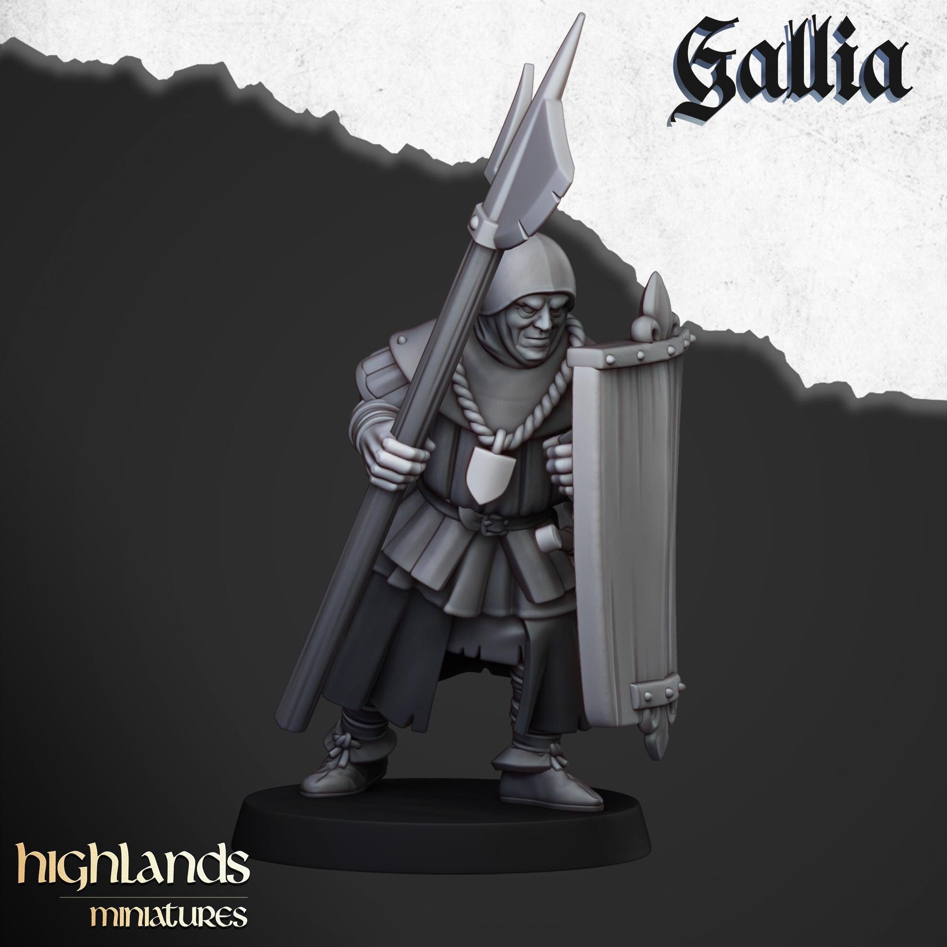 Gallia Men At Arms | Gallia | Highland Miniatures | 32mm Scale Resin Tabletop RPG Figures for Roleplaying and Wargaming