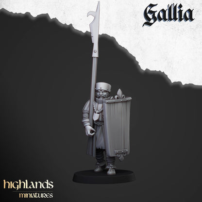 Gallia Men At Arms | Gallia | Highland Miniatures | 32mm Scale Resin Tabletop RPG Figures for Roleplaying and Wargaming