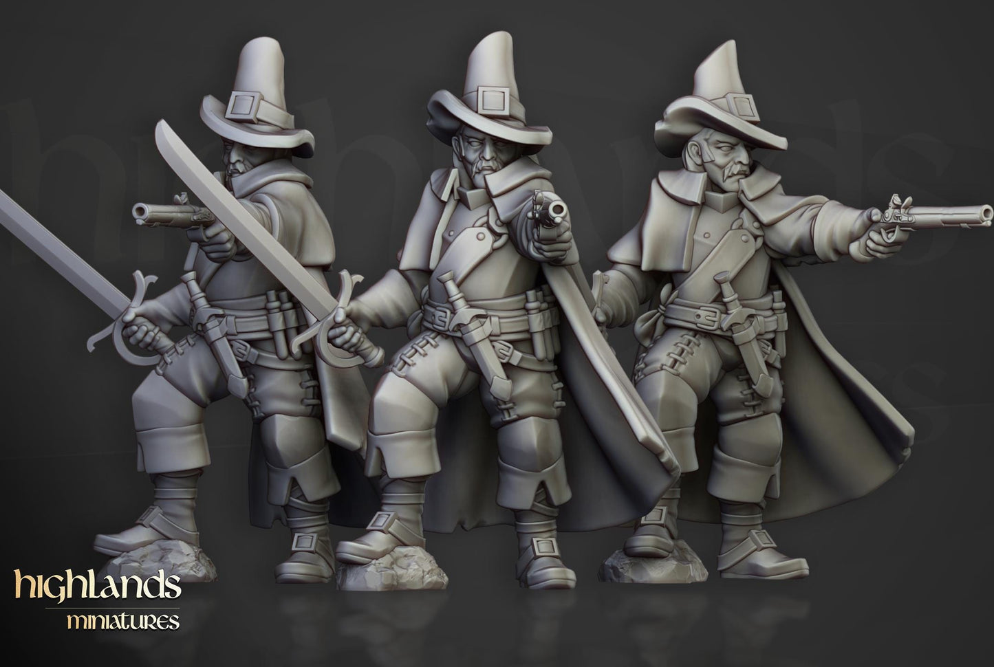Inquisitorial Band | Sunland | Highland Miniatures | 32mm Scale Resin Tabletop RPG Figures for Roleplaying and Wargaming