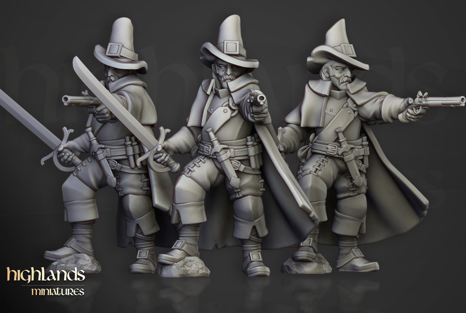 Inquisitorial Band | Sunland | Highland Miniatures | 32mm Scale Resin Tabletop RPG Figures for Roleplaying and Wargaming