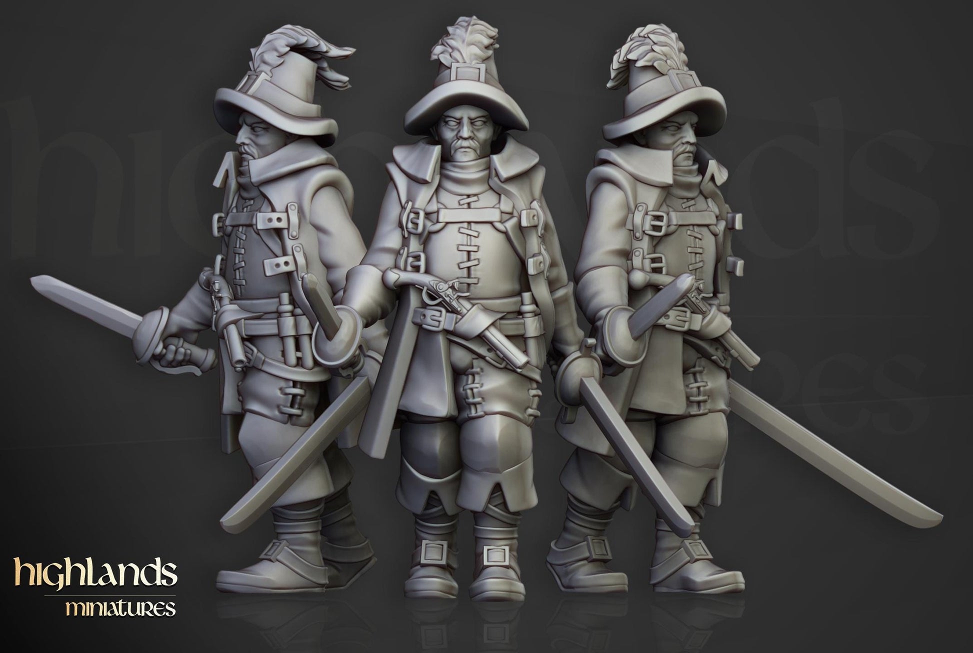 Inquisitorial Band | Sunland | Highland Miniatures | 32mm Scale Resin Tabletop RPG Figures for Roleplaying and Wargaming