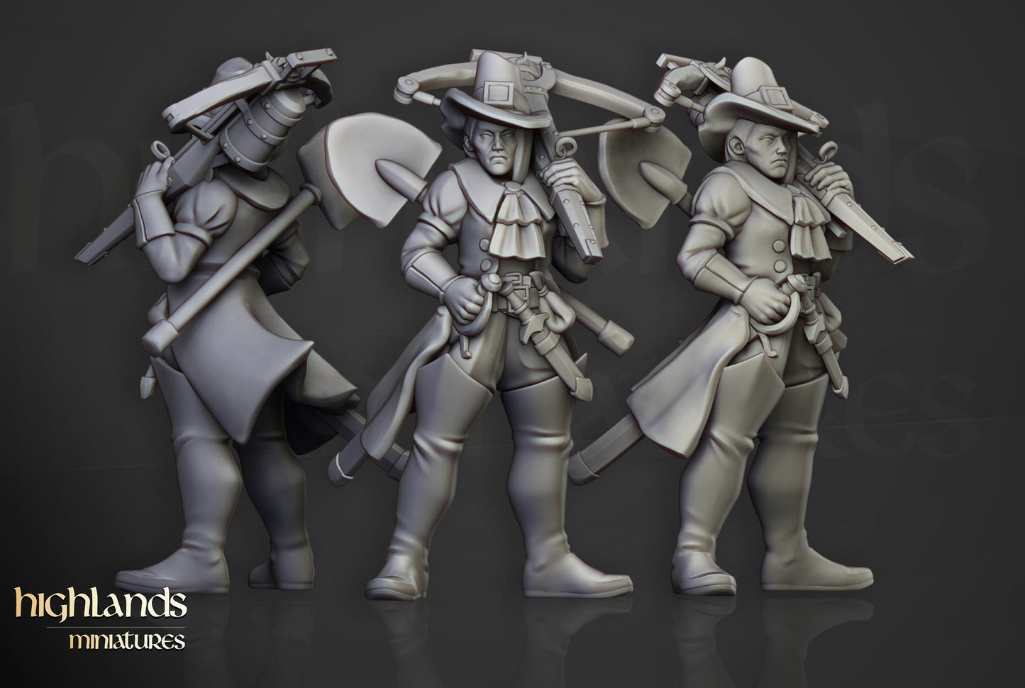 Inquisitorial Band | Sunland | Highland Miniatures | 32mm Scale Resin Tabletop RPG Figures for Roleplaying and Wargaming
